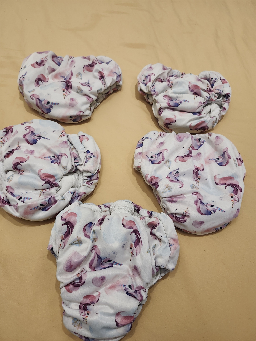 Motherease Unicorn Print White/Pink Bedwetter Pants.